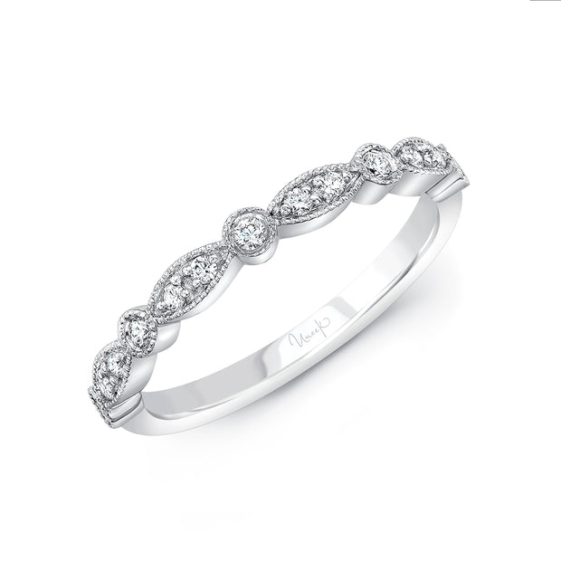 Uneek Us Collection 1-Row Oval Wedding Ring