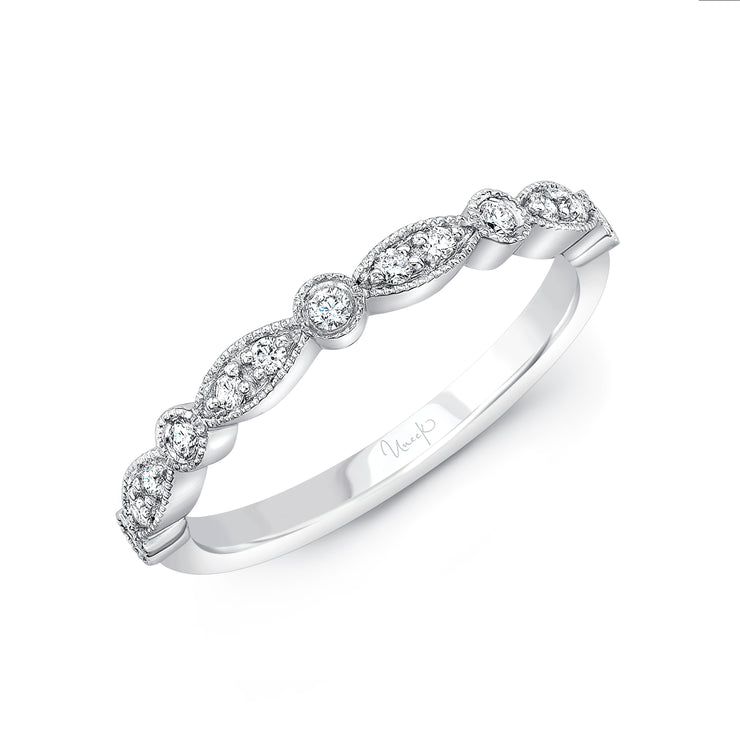 Uneek Us Collection 1-Row Oval Wedding Ring
