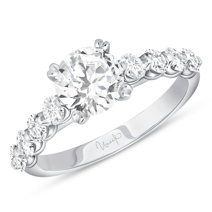 Uneek Us Collection Straight Round Engagement Ring