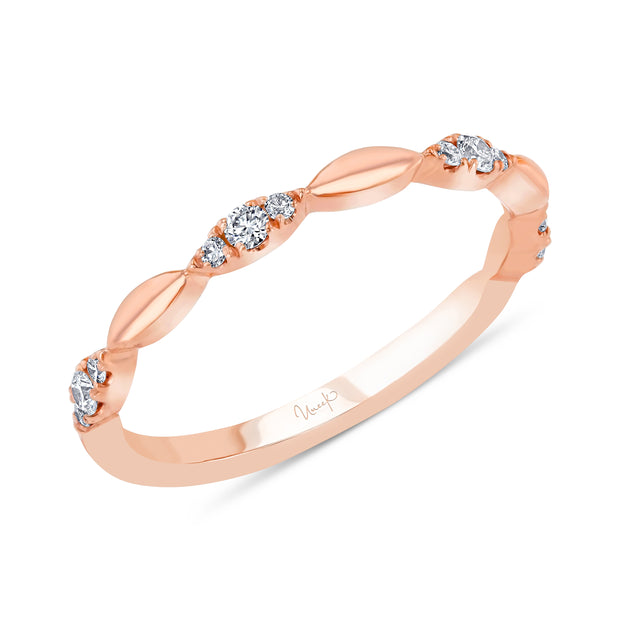 Uneek Us Collection 1-Row Pear Wedding Ring