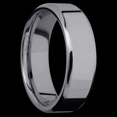 7 mm wide Beveled Tantalum band.