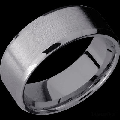8 mm wide Beveled Tantalum band.