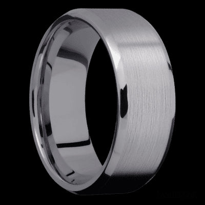 8 mm wide Beveled Tantalum band.