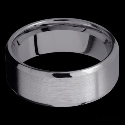 8 mm wide Beveled Tantalum band.