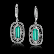 Color Earring in 18k Gold with Diamonds