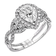 Engagement Ring in 18k Gold with Diamonds