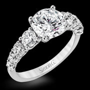 Engagement Ring in 18k Gold with Diamonds