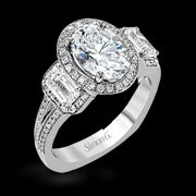 Engagement Ring in 18k Gold with Diamonds