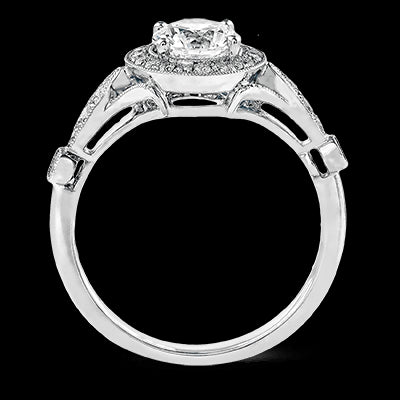 Engagement Ring in 18k Gold with Diamonds