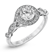 Engagement Ring in 18k Gold with Diamonds
