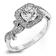Engagement Ring in 18k Gold with Diamonds