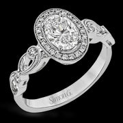 Engagement Ring in 18k Gold with Diamonds