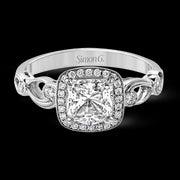 Engagement Ring in 18k Gold with Diamonds