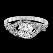 Engagement Ring in 18k Gold with Diamonds