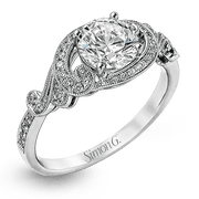 Engagement Ring in 18k Gold with Diamonds