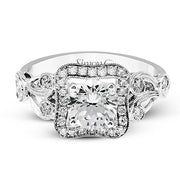 Engagement Ring in 18k Gold with Diamonds