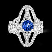 Color Ring in 18k Gold with Diamonds