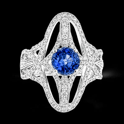 Color Ring in 18k Gold with Diamonds