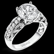 Engagement Ring in 18k Gold with Diamonds