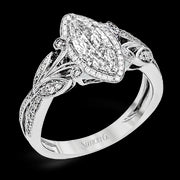 Engagement Ring in 18k Gold with Diamonds