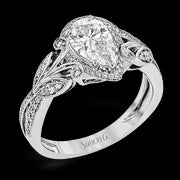 Engagement Ring in 18k Gold with Diamonds