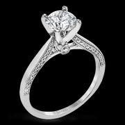 Engagement Ring in 18k Gold with Diamonds