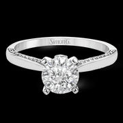 Engagement Ring in 18k Gold with Diamonds