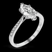 Engagement Ring in 18k Gold with Diamonds