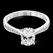 Engagement Ring in 18k Gold with Diamonds