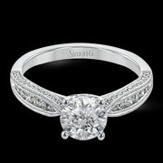 Engagement Ring in 18k Gold with Diamonds