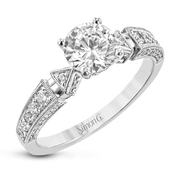 Engagement Ring in 18k Gold with Diamonds