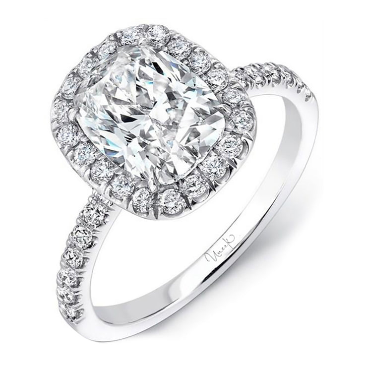 Uneek Unity Collection Halo Cushion Engagement Ring