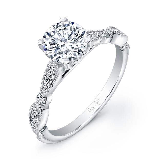 Uneek Unity Collection Cathedral Round Engagement Ring