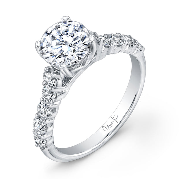 Uneek Unity Collection Cathedral Round Engagement Ring