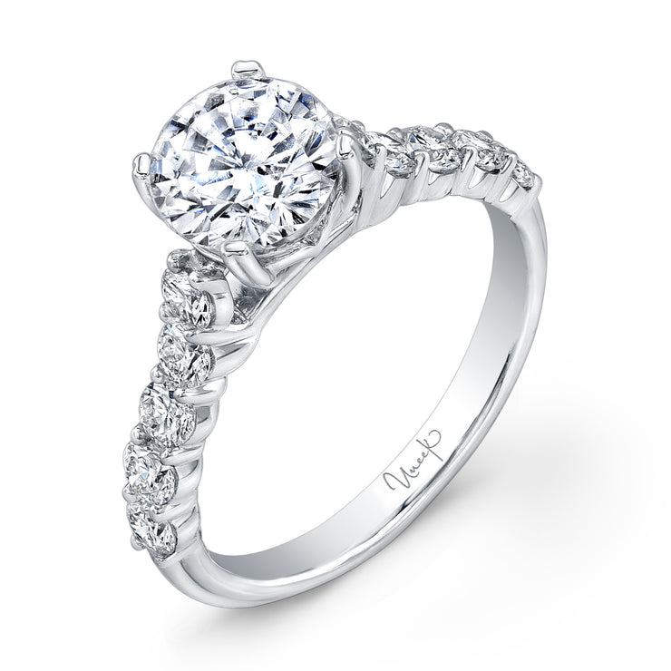 Uneek Unity Collection Cathedral Round Engagement Ring