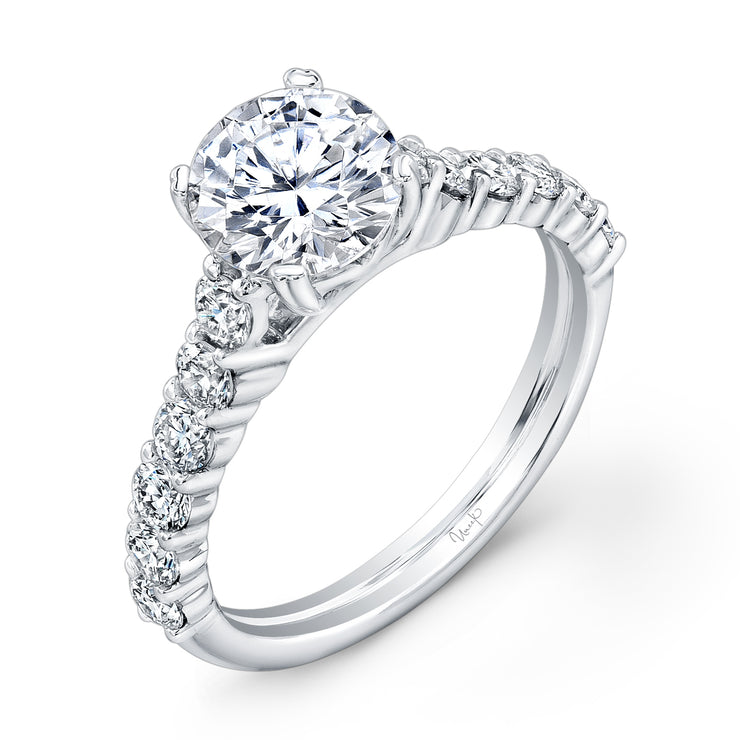 Uneek Unity Collection Cathedral Round Engagement Ring