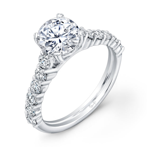 Uneek Unity Collection Cathedral Round Engagement Ring