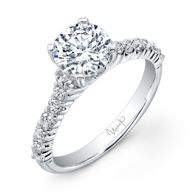 Uneek Unity Collection Cathedral Round Engagement Ring