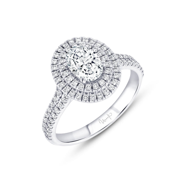 Uneek Unity Collection Oval Shaped Center Engagement Ring