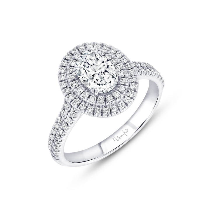 Uneek Unity Collection Oval Shaped Center Engagement Ring
