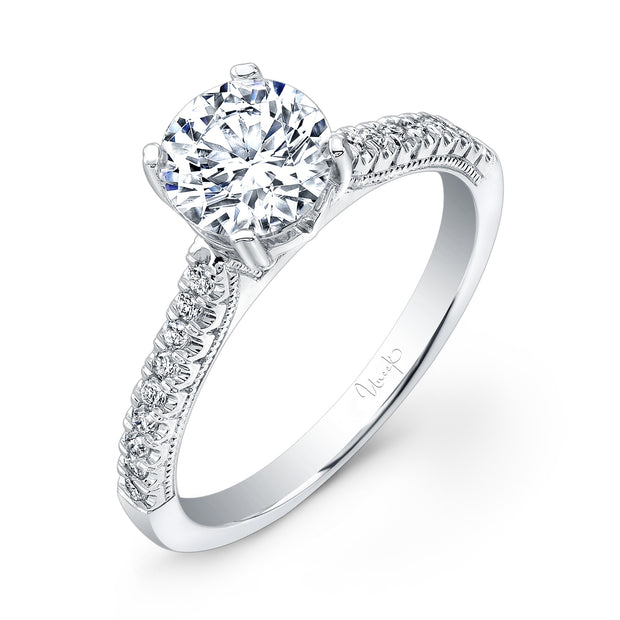 Uneek Unity Collection Cathedral Round Engagement Ring