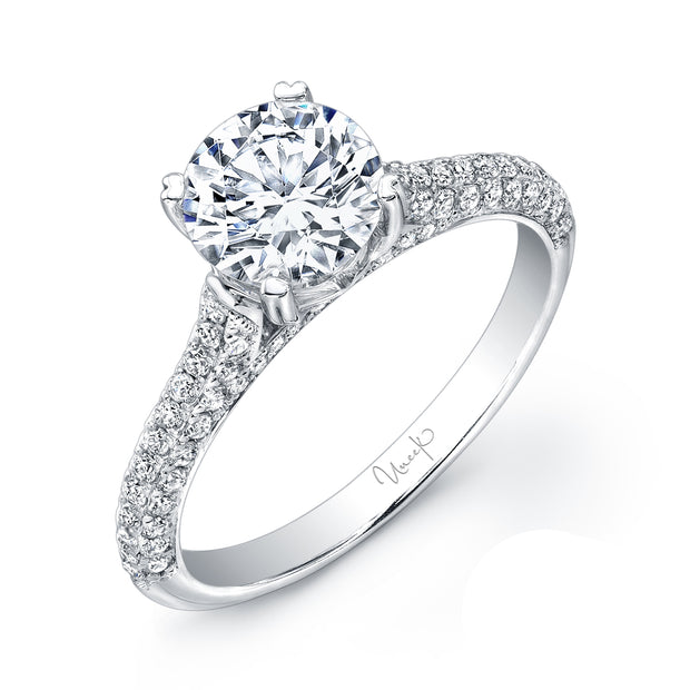 Uneek Unity Collection Cathedral Round Engagement Ring