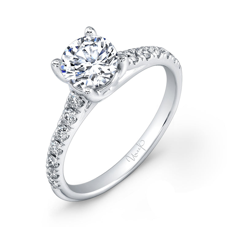 Uneek Unity Collection Cathedral Round Engagement Ring