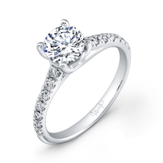 Uneek Unity Collection Cathedral Round Engagement Ring