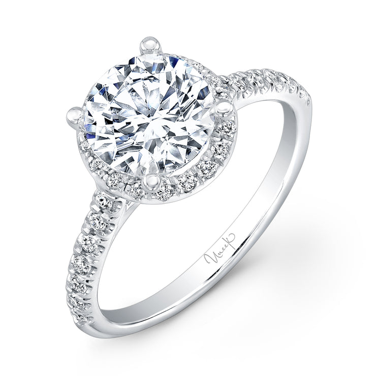 Uneek Unity-Live Collection Halo Round Engagement Ring