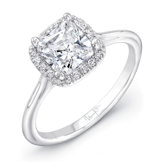 Uneek Unity Collection Halo Cushion Engagement Ring