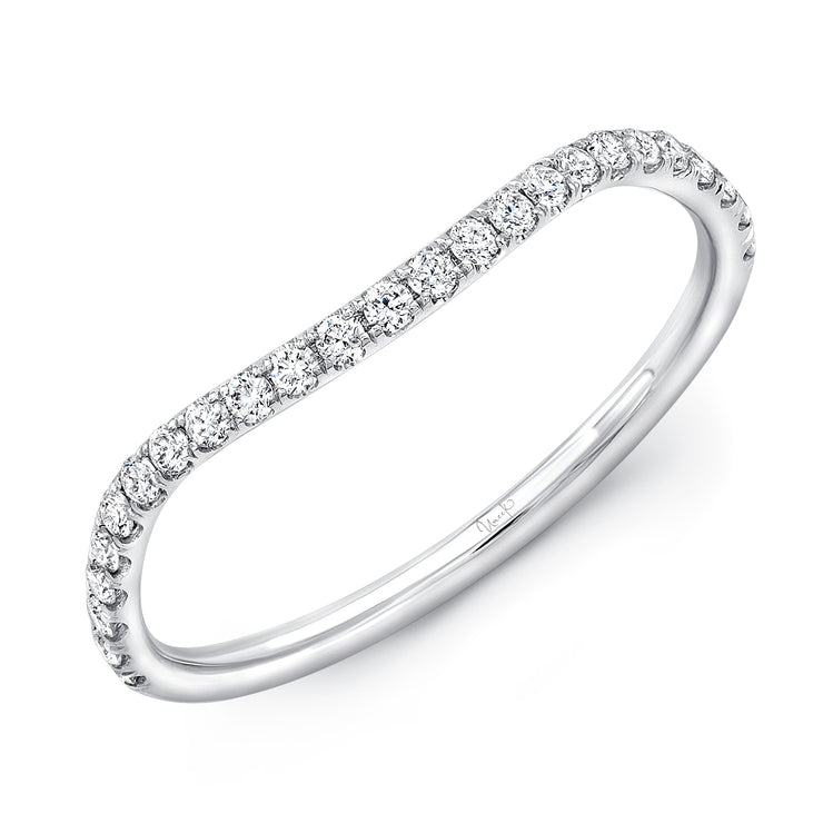 Uneek Silhouette Collection Curved Diamond Wedding Ring