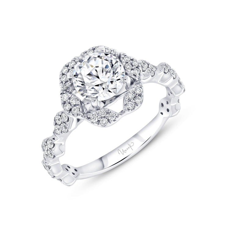 Uneek Us Collection Round Center Engagement Ring