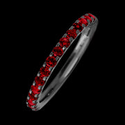 Zirconium band with 15 Round Dark Ruby having TCW-.45