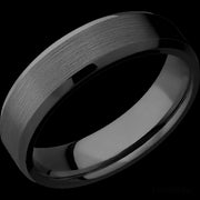 6 mm wide Beveled Zirconium band.